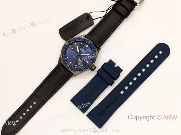 Swiss Grade Replica Blancpain Fifty Fathoms Bathyscaphe GF Factory Cal.1315 Watch Blue Dial 8