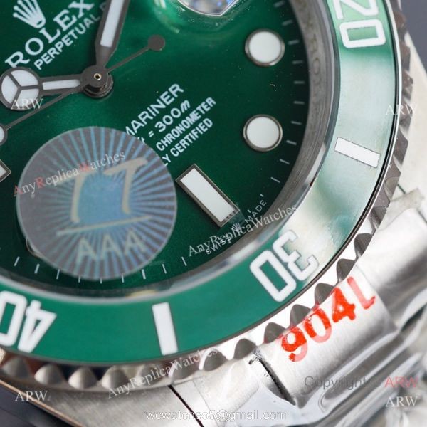 Swiss Quality Clone Rolex Submariner Hulk Citizen 8215 Watch Stainless steel 8