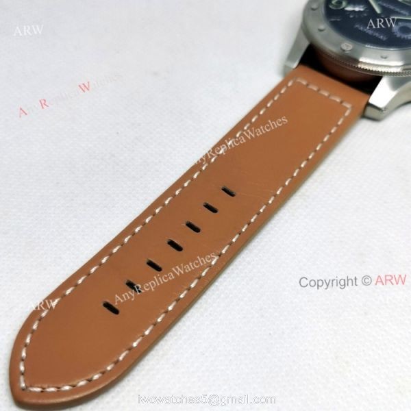 High Quality Replica Radiomir Panerai Egiziano 47mm NEW Black Lattice Dial Brown Leather Strap 8