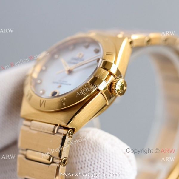 Swiss Copy Omega Constellation 8700 All Gold Watch 29MM 8