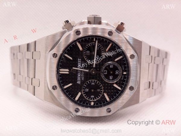 Swiss 7750 Audemars Piguet Royal Oak Replica Watch Black Dial 8