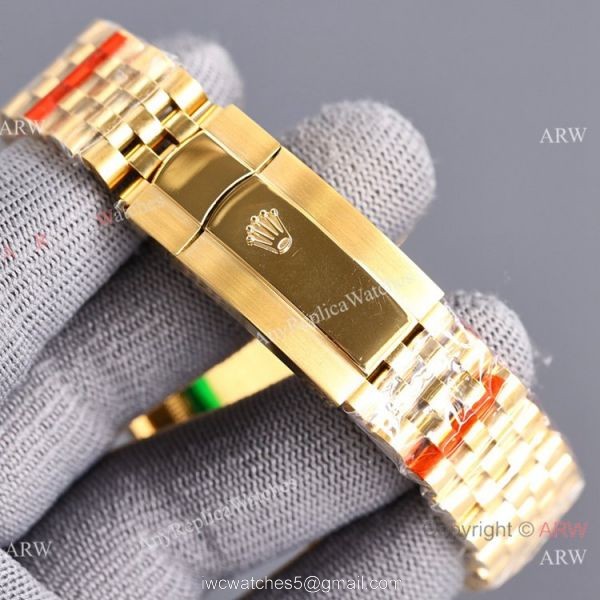 Swiss Quality Copy Rolex Datejust II 8215 Watch 904L Yellow Gold Diamond Bezel 41mm 8